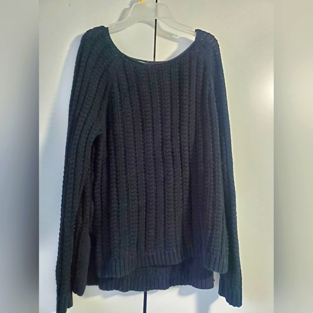 Gap Black Tunic Sweatshirt w/Split Hem W L